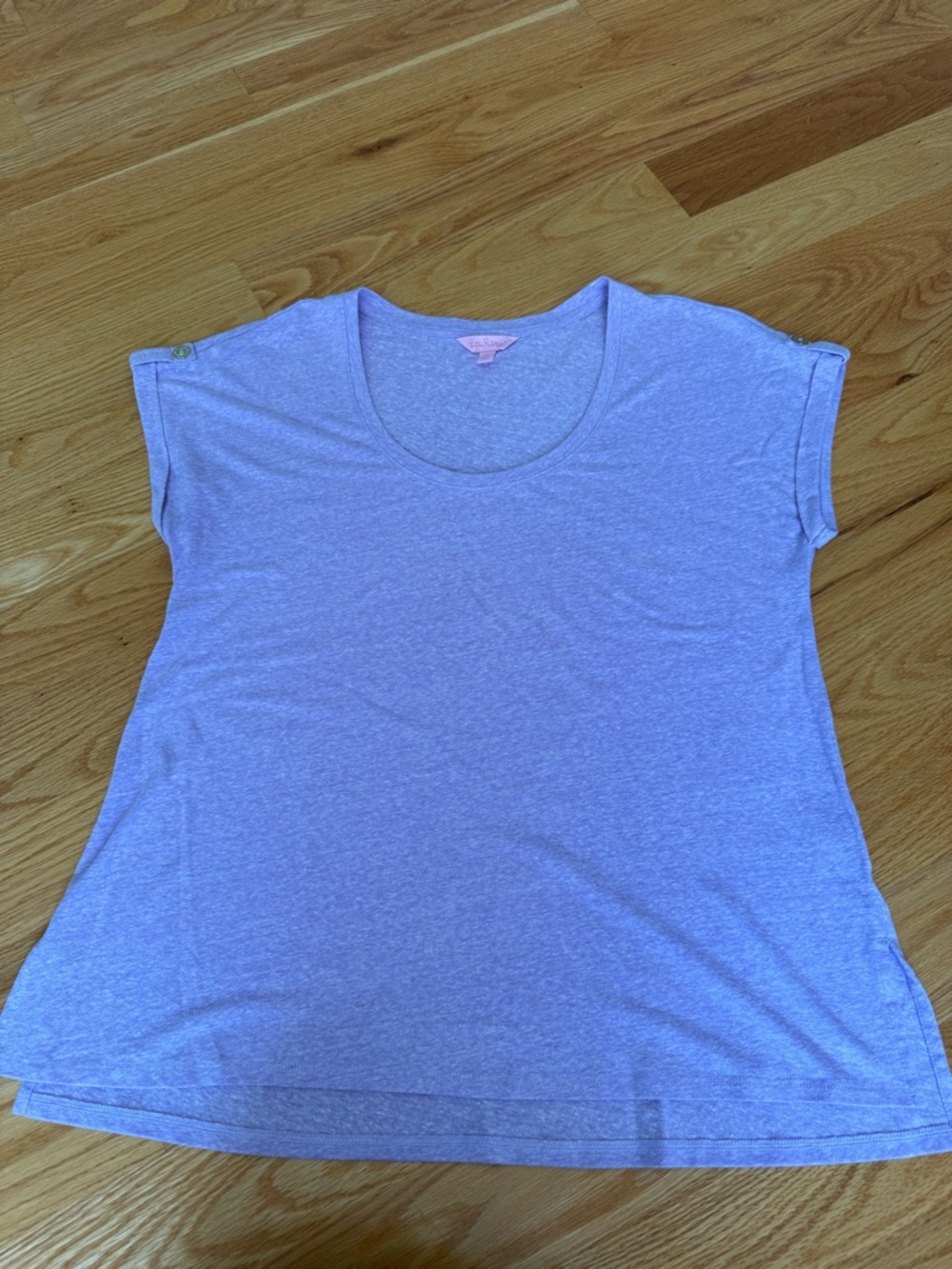 Lilly Pulitzer Light Lavender Scoop Neck Short Sleeve Top
